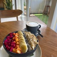 Dragonlicious Bowl and Cappuccino   at ZUMO in Kuta