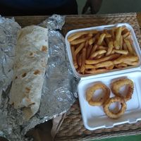 Tony mexicana burrito at Savage Slice in Renfrew