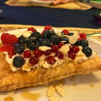 pastry with vegan cream and berries  at Veg and Veg in Turin