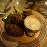 Falafel (leider keine vegane Soße) at La Triskalla in Essaouira