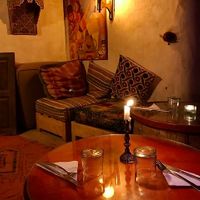 Upstairs dining.  at La Triskalla in Essaouira