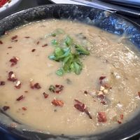 Potato leek soup  at LesbiVeggies in Camden