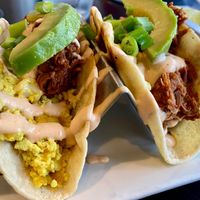 Breakfast tacos at LesbiVeggies in Camden