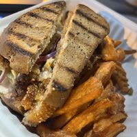Blackened Cajun cauliflower sandwich  at LesbiVeggies in Camden