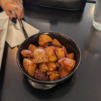 Truffle potatoes at LesbiVeggies in Camden