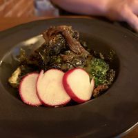 Crispy Brussels sprouts with maple mustard glaze   at LesbiVeggies in Camden