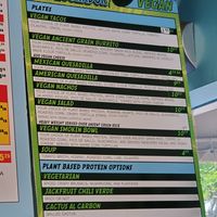 Vegan menu! at El Jefe Luchador in Deerfield Beach