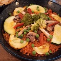 vegan paella at El Burlador Gastrobar in Cartagena