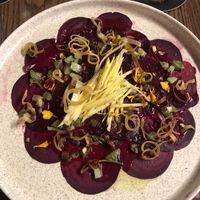 Beet appetizer   at El Burlador Gastrobar in Cartagena