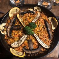 Vegan paella   at El Burlador Gastrobar in Cartagena