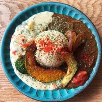 "Secret Menu" (裏メニュー) - Vegan Cream Stew and 18 Spice Curry at PLANT PLANET in Tokyo