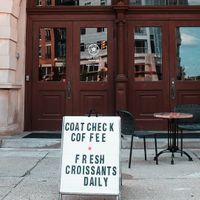 Outside at Coat Check Coffee in Indianapolis