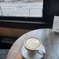 Oat milk latte   at Coat Check Coffee in Indianapolis