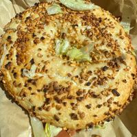 Vegan BLT bagel at Seaside Bagels in Wilmington