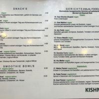 Vegan Menu at Kishmish in Berlin