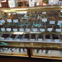 one of a few of the chocolate cases at Divine Treasures in Manchester