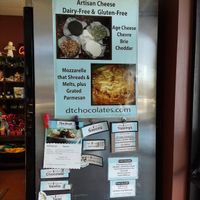 Vegan cheeses  at Divine Treasures in Manchester