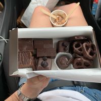 Assorted truffles and vegan soft serve  at Divine Treasures in Manchester