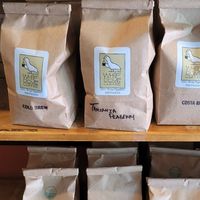 House roasted coffee selections at White Dove Coffee in Flagstaff