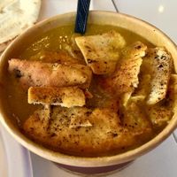 lentil soup, only $5 and very flavourful at Boustan in Montreal
