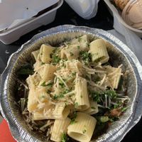 Mushroom stroganoff  at Roasted and Raw in Oakland