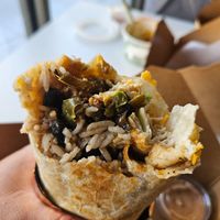 Breakfast burrito at Roasted and Raw in Oakland