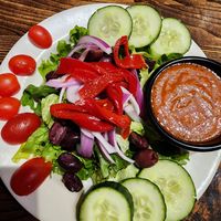 Mediterranean Salad with tomato vinegarette at Local Goat in Pigeon Forge