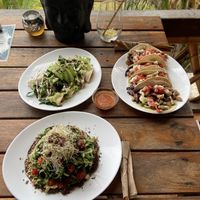Califlower Tacos, Quesadillas & Mantra Wrap  at Tierra Verde in Mahahual