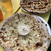 Vegan garlic fingers and v donair sauce!  at Nimrods' in Stratford