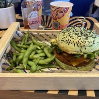 Jungle Burger with edamame  at Flower Burger in London