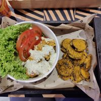 Tangy chickpea bowl version at Flower Burger in London