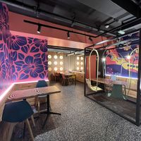 Downstairs   at Flower Burger in London