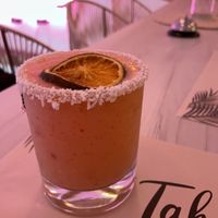 Jugo de banano, naranja y fresa at Pura Vida in Bogota