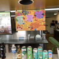 Smoothies and beverages for sale  at Vegan Korner in Grand Terrace