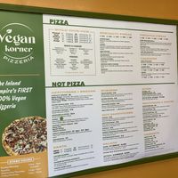 Menu inside restaurant   at Vegan Korner in Grand Terrace