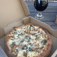 Small chicken Alfredo pizza   at Vegan Korner in Grand Terrace