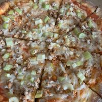 Buffalo chicken pizza at Vegan Korner in Grand Terrace