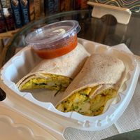 Close up of vegan burrito at Cuppa Tahoe in South Lake Tahoe