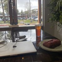 Vegan Bean Sandwich and ice tea   at Cuppa Tahoe in South Lake Tahoe