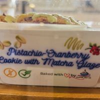 Pistachio-Cranberry Cookie with Matcha Glaze  at Cuppa Tahoe in South Lake Tahoe