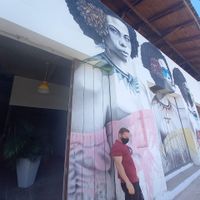 downstairs at Caffe Lunatico in Cartagena