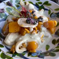 Vegan ceviche at Caffe Lunatico in Cartagena