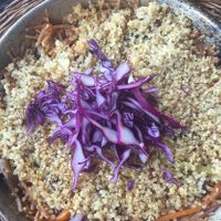 Fideua Vegetariana - I ordered it vegan, very delicious!  at Caffe Lunatico in Cartagena