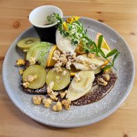 Vegan gf Cinnamon and banana French toast at Soul Harvest Wholefoods in Margate