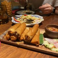 CRISPY, flavourful spring rolls! at Mak Mak in Kowloon