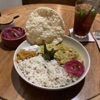 Jackfruit curry and house pickles  at Good Mantra in Canggu