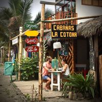 The restaurant at Madre Selva in Mompiche