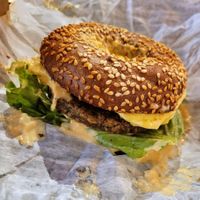 Bagel breakfast sandwich at Copper Branch in Nashville