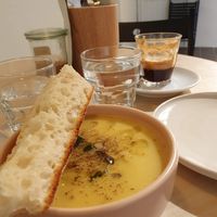 Vegan soup and bread! at Little Aus - 리틀오스 in Busan