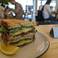 Vegan forest mushroom sandwich at Little Aus - 리틀오스 in Busan